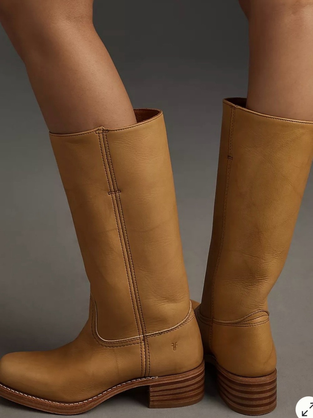 Frye Tall Leather Riding Boots - Tan/Camel